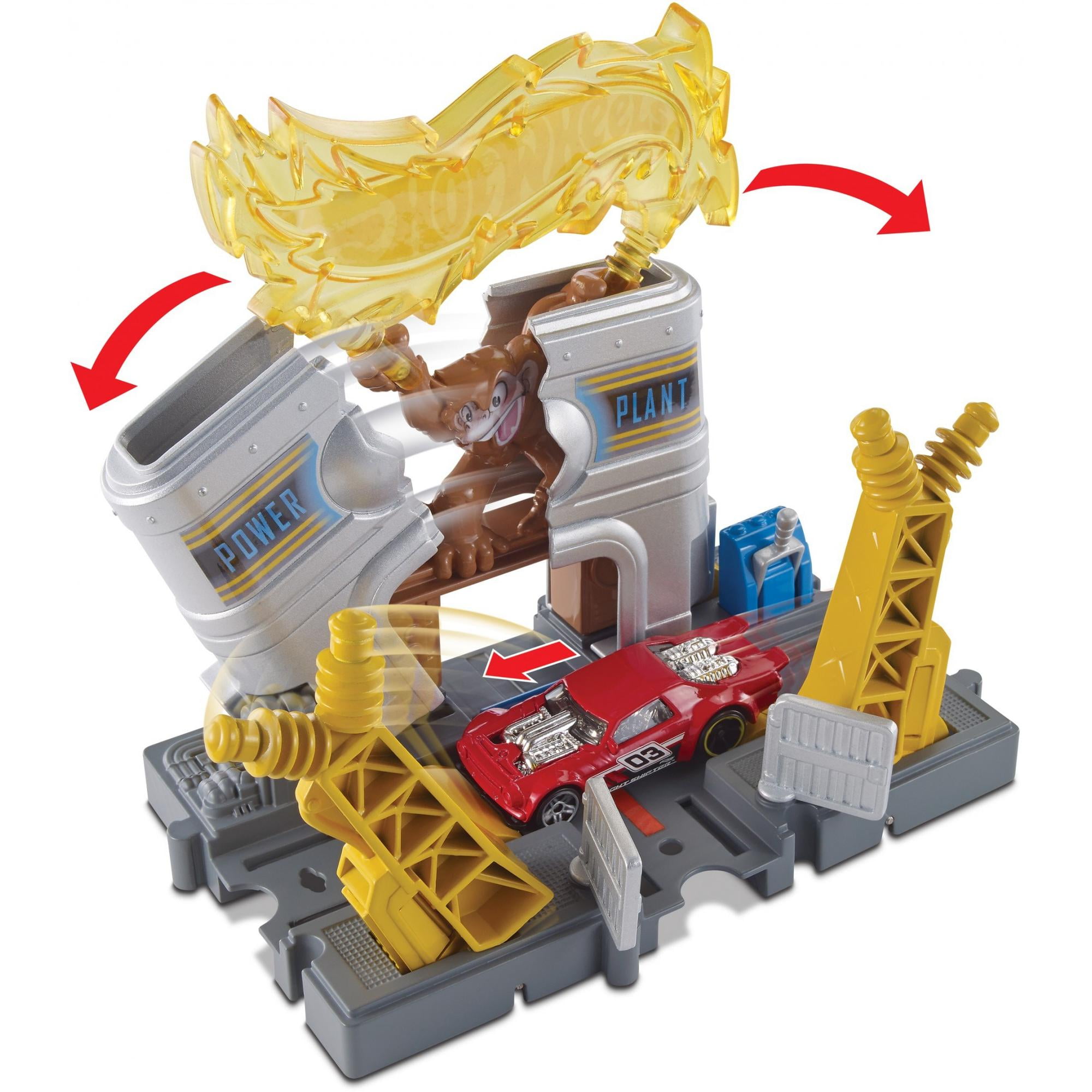 hot wheels city downtown power plant blast playset