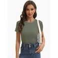 thumbnail image 5 of Women's Basic Solid Active Soft Short Sleeve Crew Neck Top T-Shirts, 5 of 6