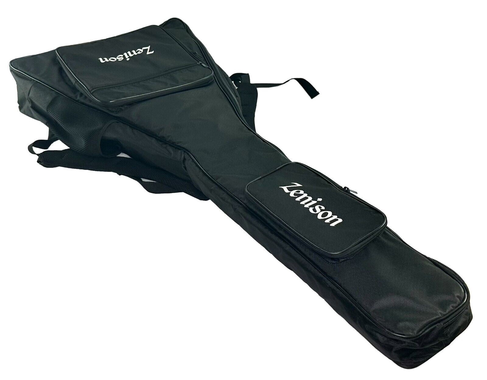 Zenison Padded Gig Bag for Flying V Electric Guitars Backpack Straps 45" Black