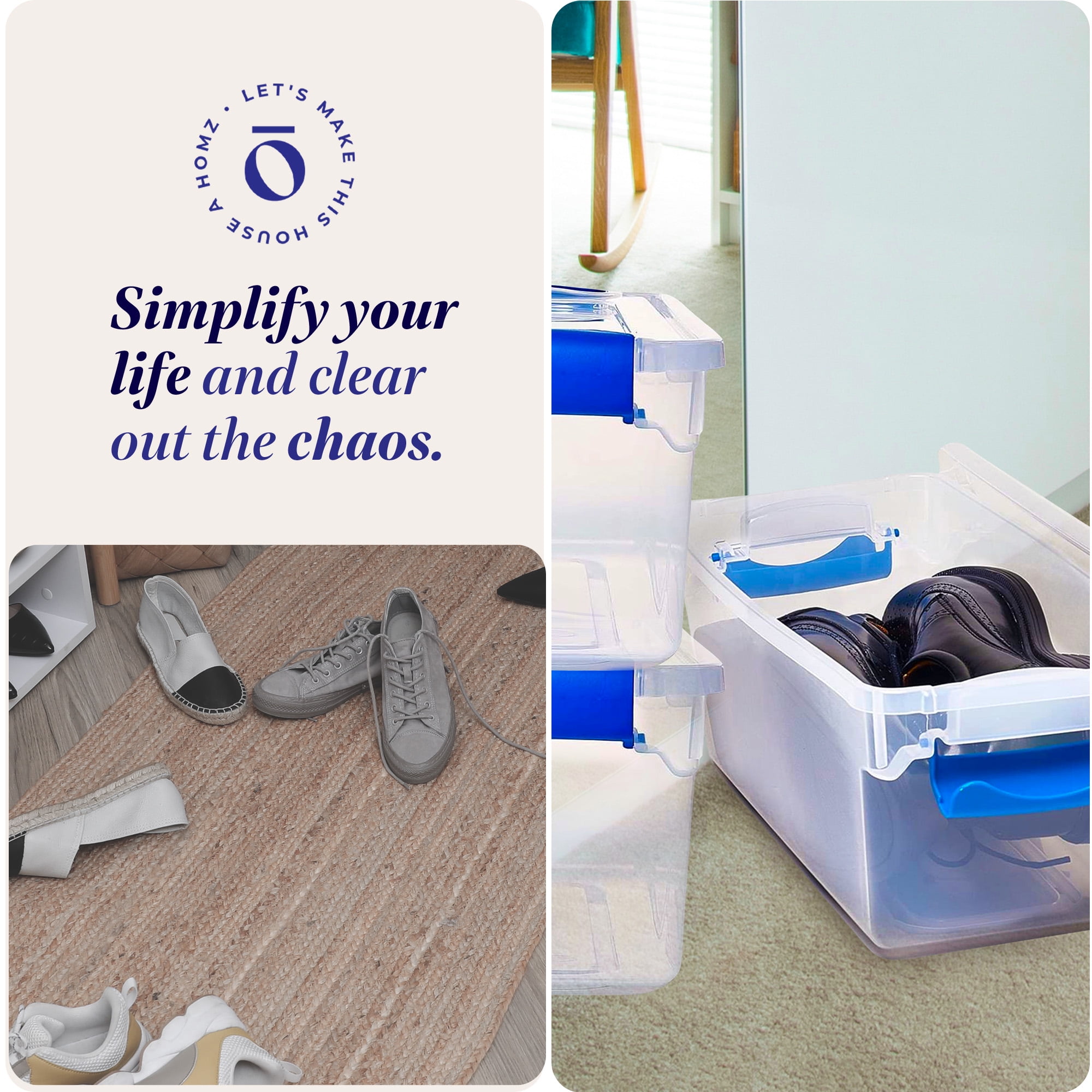 Free Shipping! Homz 7.5 Quart Size Secure Latching Clear