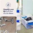 thumbnail image 6 of Homz 7.5qt Latching Plastic Storage Container, Clear/Blue, Set of 5, 6 of 8