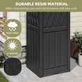 thumbnail image 3 of Uforic 32 Gallon Large Outdoor Trash Bin, Waterproof Garbage Can with Lid and Drip Tray for Porch, Backyard, Patio, Black, 3 of 9
