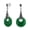 Green, variant on Womens Asian Style Good Fortune Marcasite Green Jade Dangle Gemstone Earrings Silver