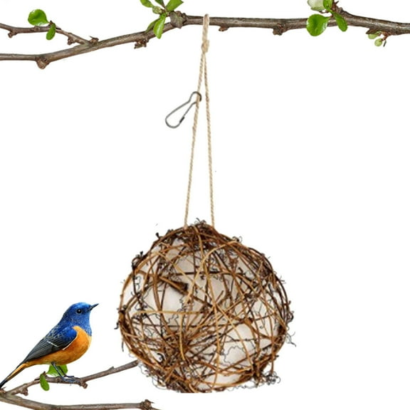 AITOCO Bird Nesting House Bird Nesting Materials Globe Bird House Refillable Outdoor Bird Nesting Station for Birds Wrens Finches Parrot in style