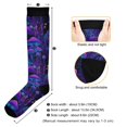 thumbnail image 3 of FORMRS Womens Knee High Socks Casual Long Thick Travel Daily Wear, 1 Pair, Purple Mushrooms Pattern, 3 of 6