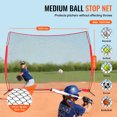 thumbnail image 2 of KFFKFF Barricade Backstop Net,12x9ft Portable Barricade Tailgate Net Sports Ball Obstacle Softball Practice Net w/ Carry Bag for Baseball Softball Lacrosse Soccer Hockey Training, 2 of 9
