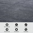 thumbnail image 6 of World Rug Gallery Contemporary Solid Machine Washable 7'7"x9'6" Dark Gray Indoor Area Rug, 6 of 9