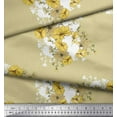 thumbnail image 3 of Soimoi polyester Crepe Fabric Leaves & Wild Flower Floral Fabric Prints By Yard 42 Inch Wide, 3 of 3