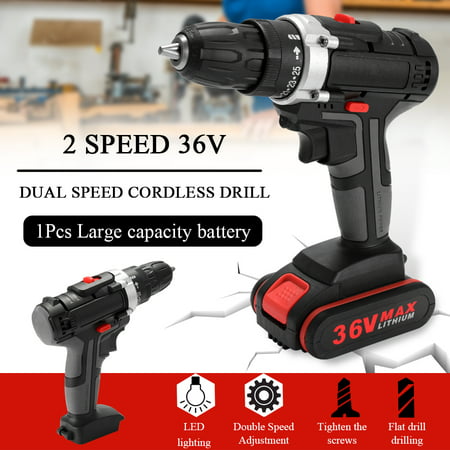 36V Multifunctional Electric Impact Cordless Drill High-power Lithium Battery Wireless Rechargeable Hand Drills Home DIY Electric Power