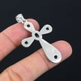 thumbnail image 4 of Natural Swiss Blue Topaz Handmade 925 Sterling Silver Cross Pendant 2.10", 4 of 4