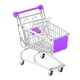 thumbnail image 5 of Mini carrito de compras, cesta de supermercado, juguete de supermercado, carrito de mano de metal, carrito de juguete violeta, 5 of 9