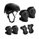 thumbnail image 2 of 7 piezas Guardias de Equipo de protección del casco para bicicletas para niños, almohadillas manuales de resistencia de impacto almohadillas de rodill Negro, 2 of 8