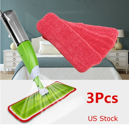 3Pcs/6Pcs Washable Spray Mop Pad Replacement Microfiber Mop Head Household Dust Cleaning For Wood Tile Laminate Floor (Mop not