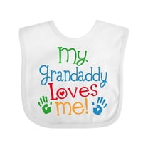 Inktastic My Grandaddy Loves Me Boys or Girls Baby Bib