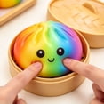 thumbnail image 5 of Giant Dumplings Squishies, Cute Squishies Stress Relief Toy, Hand‑Pinching Sensory Squeeze Toy with Steamer Storage Box, Safe TPR Fidget Vent Toy Novelty Gift for Kids and Adults, 5 of 6