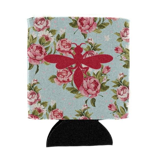 Caroline's Treasures BB1054-RS-BU-CC Wasp Shabby Chic Blue Roses Can or Bottle Hugger, Blue, Can Hugger, multicolor