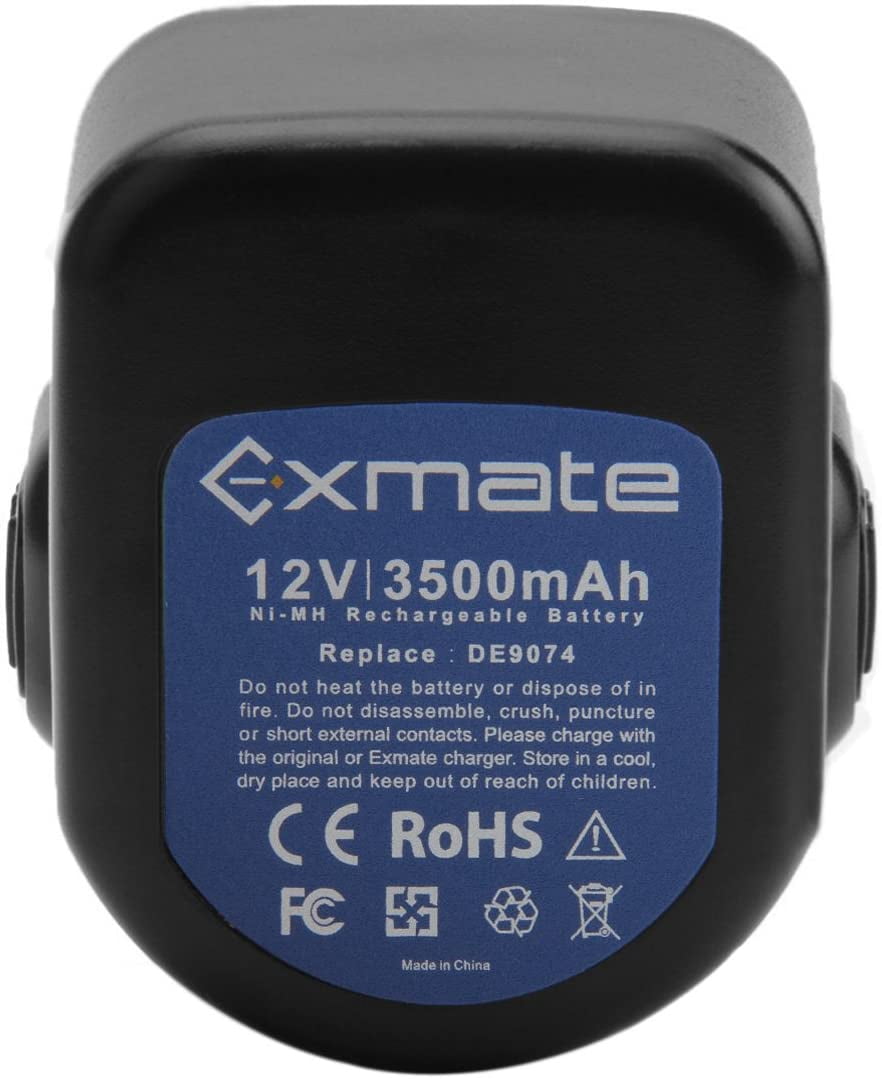 2 Pack 3.5Ah 12V Ni-MH Battery Compatible with DE*WALT DW9071 DW9072 DE9037 DE9071 DE9072 DE9074 DE9075 DE9501 152250-27 397745-01 Cordless Power Tool Batteries