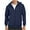 Navy, variant on Jalioing Men's Casual Athletic Hoodies Solid Zip Up Sweatshirts Hooded Drawstring Sport Jacket with Pocket