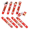 thumbnail image 1 of 12 Pcs Bracelet de Noël Slap Cartoon LED Slap Band Bracelet de Fête pour Enfants, 1 of 7