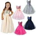 thumbnail image 2 of Robe de Demoiselle d'Honneur de Noël pour Fille, Enfant, Bébé, Fête, Formelle, à Paillettes, Robe de Bal, Robe Formelle 2-10 Ans, 2 of 5