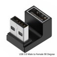 thumbnail image 1 of Adaptador USB a USB 3,0 de 90 grados, conector acoplador macho a hembra de ángulo recto, enchufe para ordenador portátil y PC, transferencia de datos de alta velocidad de 10gbps, 1 of 4