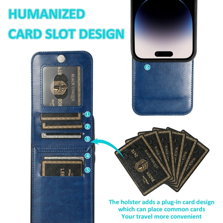 Phone Case: Case For Iphone 12 Pro Max 12 Case With Card Holder Wallet Case For Women Men With Rfid Blocking, Durable Leather Kickstand Magnetic Clasp Shockproof Phone Case | High-quality