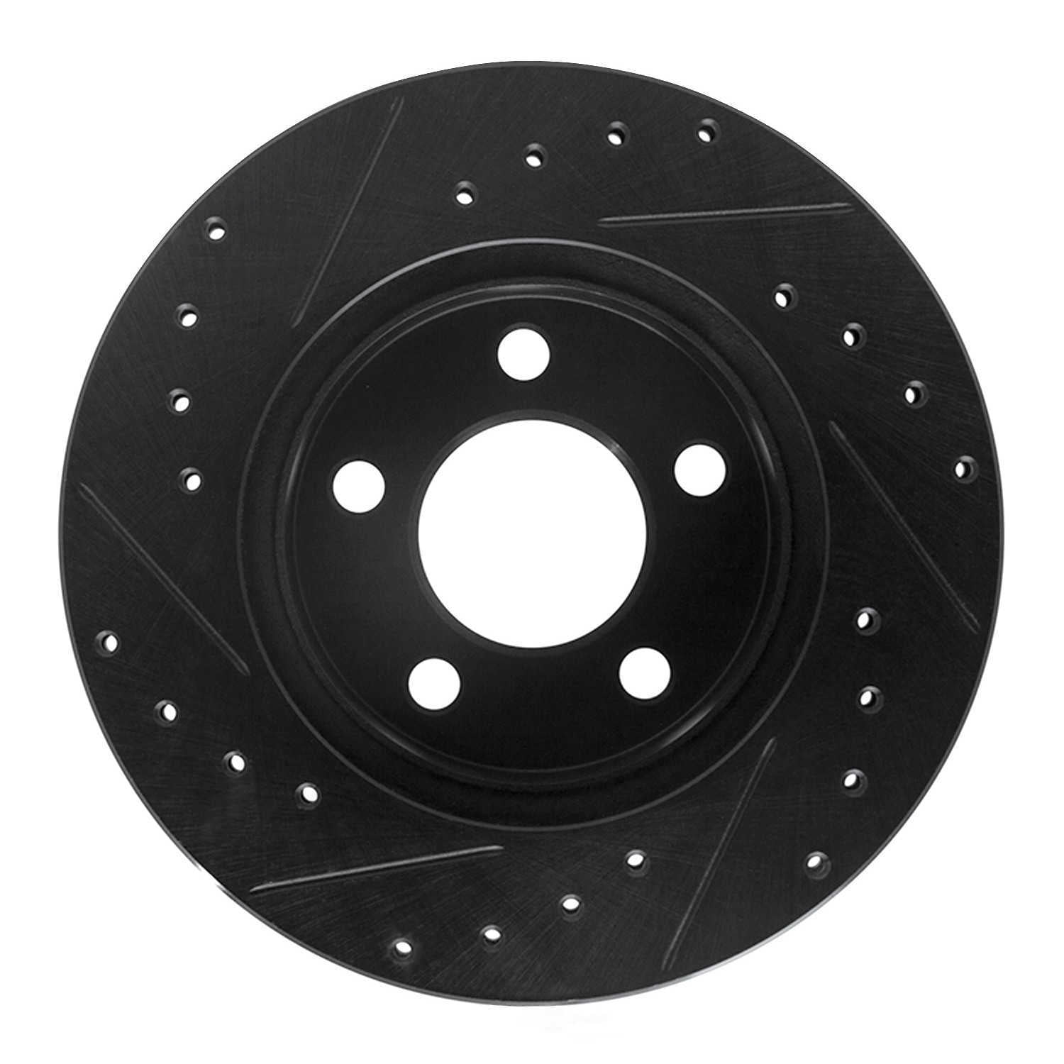 Dynamic Friction Company 633-54144R DFC Brake Rotor - Drilled And Slotted - Black