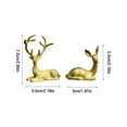 thumbnail image 2 of Gold Reindeer Decor Venados De Navidad Para Decoración Decorative Resin Deer Figurines Set of Two Tabletop Reindeer Christmas Decor as show One Size, 2 of 4