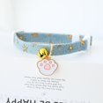 thumbnail image 2 of Pet Cats Collar With Bell Adjustable Kitten Puppy Colars Safety Buckle Cute Cat Paw Denim Material Pet Dog Accessories S M Size qym unisex, 2 of 2