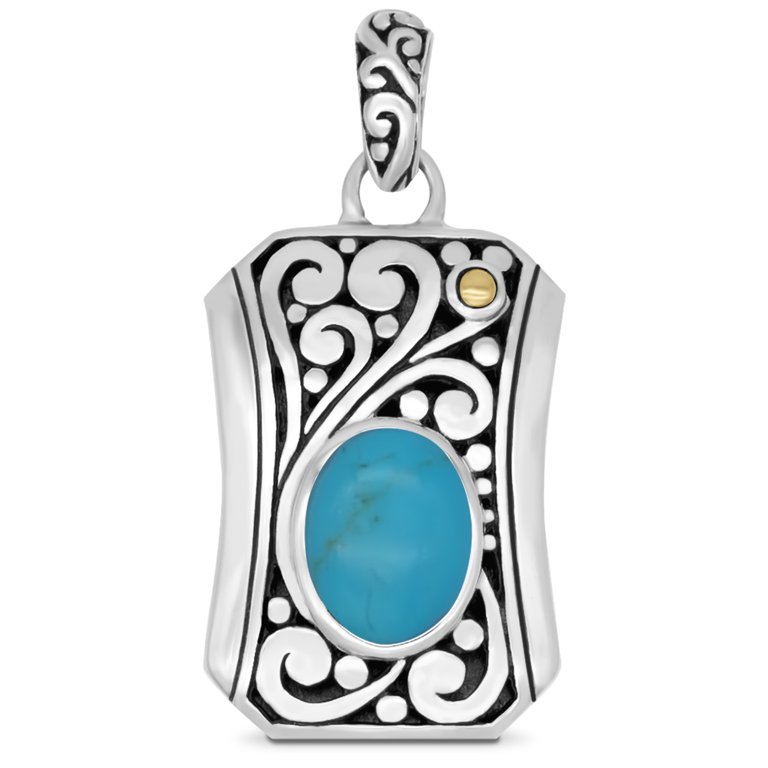 DEVATA Turquoise Sterling Silver 925 and 18K Gold with Bali