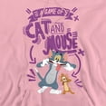 thumbnail image 2 of Tom and Jerry Movie Cat And Mouse Unisex Adult Pull-Over Hoodie,Pink, Small, 2 of 5