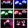 thumbnail image 4 of LED Gloves Finger Light Up Glow Rave Glove Flashing Christmas Gift Halloween Party Favors Winter Gloves-B, 4 of 9