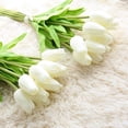thumbnail image 5 of 30 Piezas de Flores de Tulipanes Artificiales Tulipanes de Tacto Real Ramo de Tulipanes de PU de Holanda Falsa Flor de LáTex TulipáN Blanco (Blanco), 5 of 5