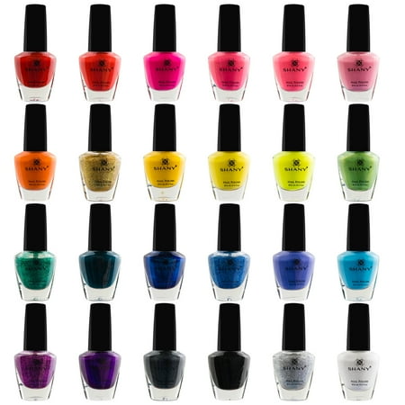 SHANY Cosmopolitan Nail Polish set - Pack of 24 Colors - Premium Quality & Quick (Best Nail Drying Drops)