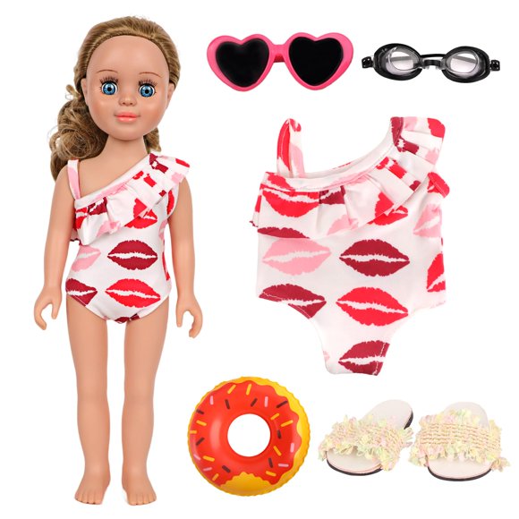 Ropa y accesorios de muñecas MSYO para playa de verano para muñecas de 18 pulgadas