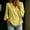 Yellow, variant on NTACZA Summer Tops for Women 2026 3/4 Sleeve Blouse V-Neck Casual Tie Asymmetric Relaxed Fit Shirts Vacation Beach Black L