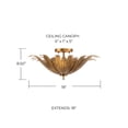 thumbnail image 4 of Capital Lighting - Eden - 3 Light Semi-Flush Mount In Bohemian Style-8.5 Inches, 4 of 7