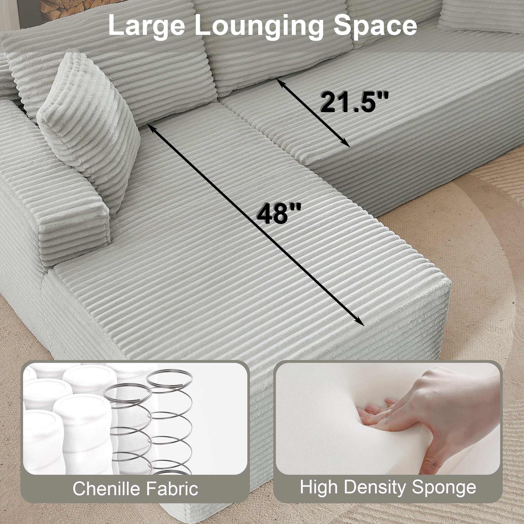 ゆゆ Amazon.com: GNXIUU Modular L Shaped Sectional Sofa, Comfy