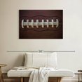 thumbnail image 2 of Elephant Stock Football Laces Wall Art - Horizontal Canvas Wall Art - Living Room Wall Decor - Sports Canvas - Red And Brown Decor - 39" x 26", 2 of 8