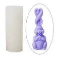 thumbnail image 4 of Vela de conejo de orejas largas de cemento resistente de silicona para estatuilla artística Pequeño, 4 of 9