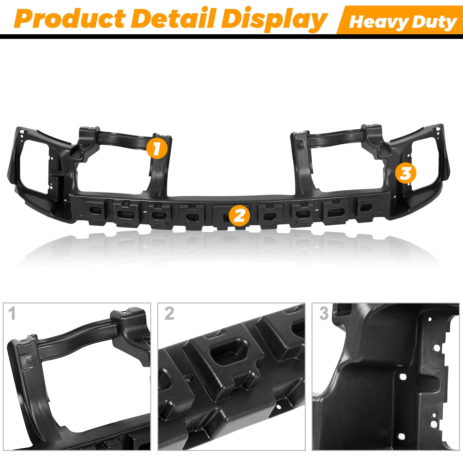 Kojem Front Bumper Face Bar Impact Absorber for 2013-2018 Dodge Ram 1500 All Cab Types Replaces 68145441AC CH1070834