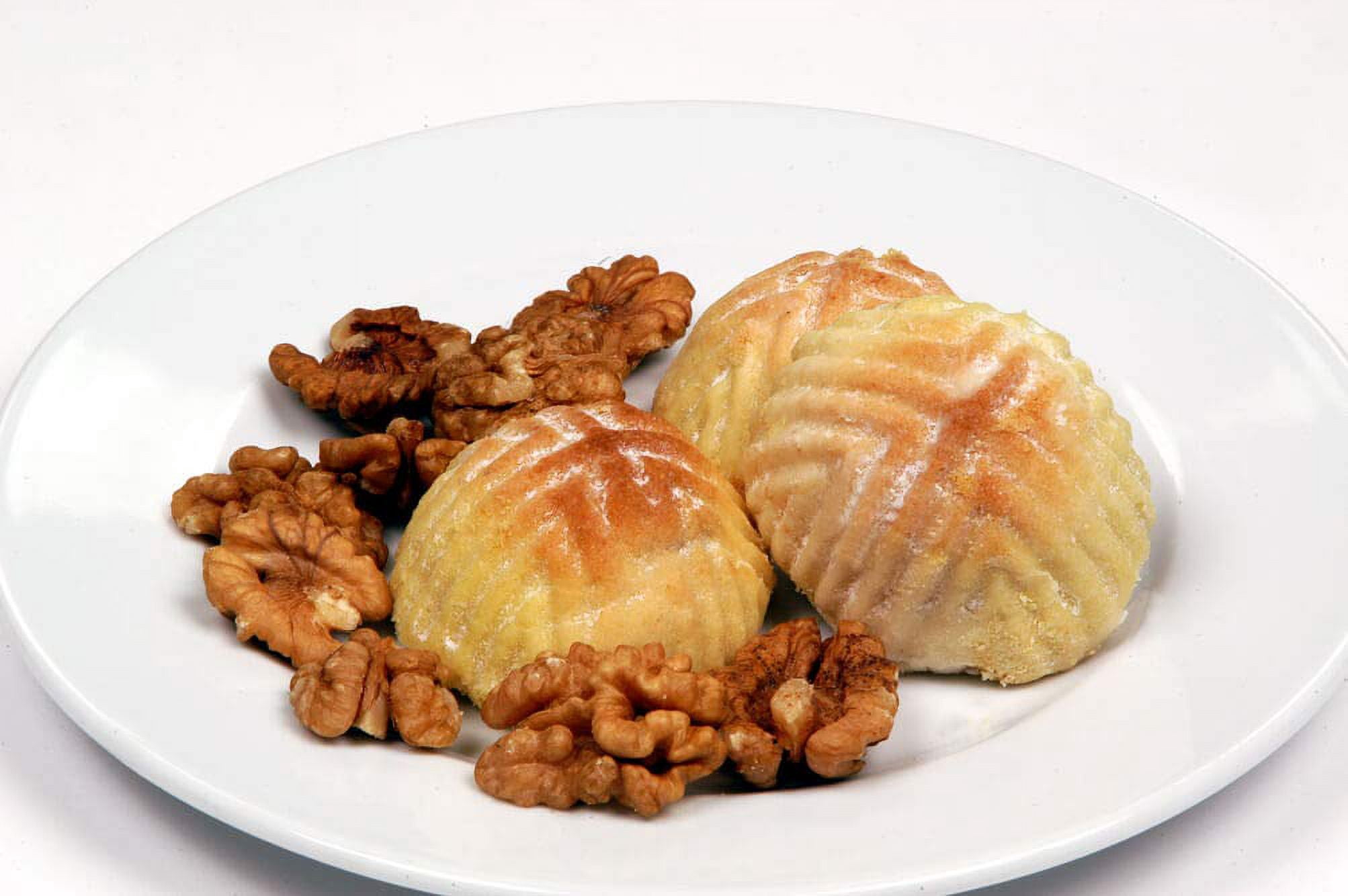 Walnut Stuffed Maamoul Cookies, Freshly Baked Handmade - 12 Pieces Individually Wrapped