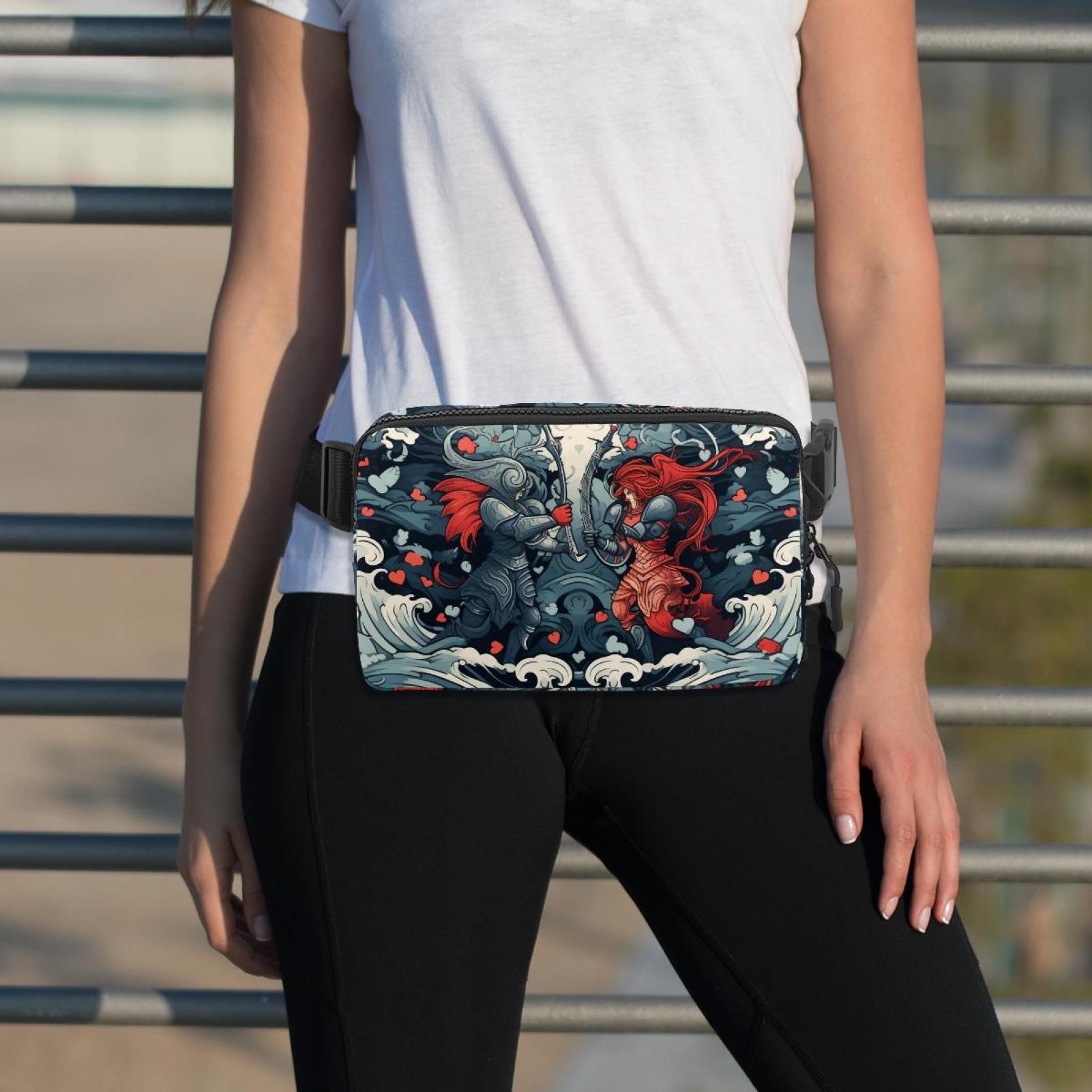 Love Adjustable Lightweight Waist Bag with Extension Strap - Unisex Crossbody Bag Running Belt