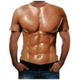 thumbnail image 2 of Rciityk Men's Naked Muscle T-Shirt Top Funny Graphic Print Top Prank T-Shirt Round Neck Short Sleeve T-Shirt, 2 of 5