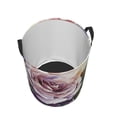 thumbnail image 5 of LNWH Laundry Basket, Purple Vintage Watercolor Rose Art Pattern Foldable Laundry Hamper with Handles Waterproof, Small Size, 5 of 8