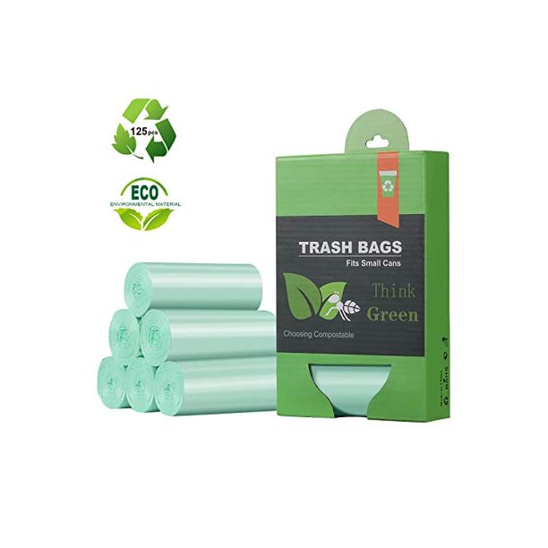 1 2 Gallon Small Trash Bags Garbage Bags Mini Compostable Strong Bathroom Wastebasket Can Liners Trash Bags For Home Office Kitchen Fit 5 Liter 5l 1 Gal Green Walmart Com Walmart Com