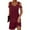 Wine, variant on Summer Fashion Dresses for Women 2024 Plus Size V-neck Loose Solid Short Sleeve Strapless Mini Dress