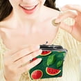 thumbnail image 7 of Watermelon Premium Slim Wallet with Microfiber Material and Zinc Alloy Jaws - 4.3x4.7 inches/11x12 cm Compact Coin Purse for Men and Women, 7 of 7