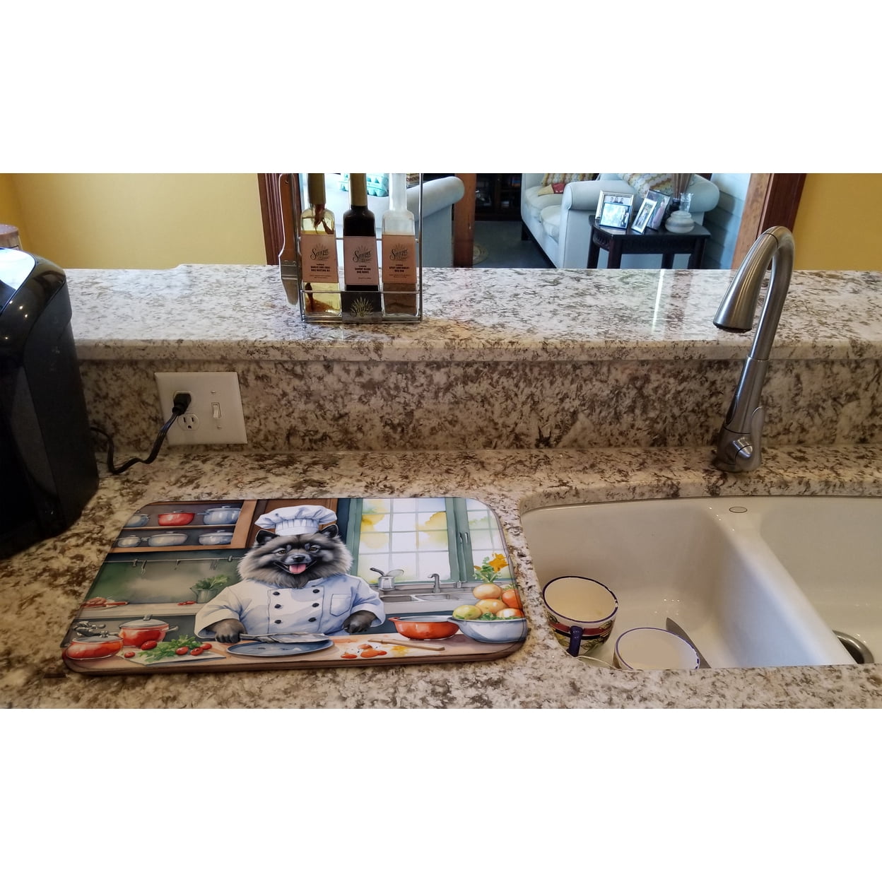 Keeshond The Chef Dish Drying Mat