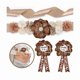 thumbnail image 1 of wonima44 Vansolinne Western Theme Baby Shower Maternity Sash Kit Mom to Be Daddy to Be Corsage Cowboy Baby Shower Decorations Cowboy Hat Boot Belly Band Brown Pregnancy Photo Props, 1 of 1